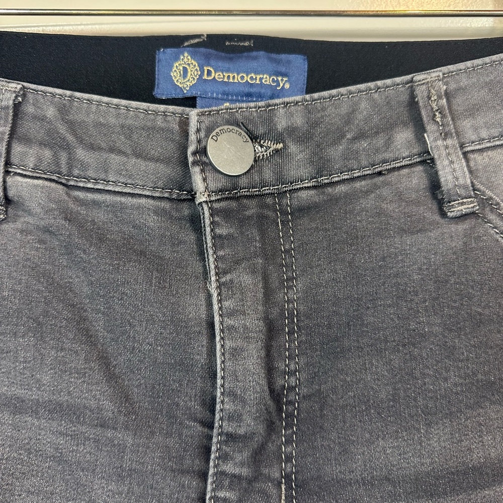 Democracy Modern Ab solution High Rise Ankle Length Grey Skinny Jeans Size 14 - Picture 7 of 11